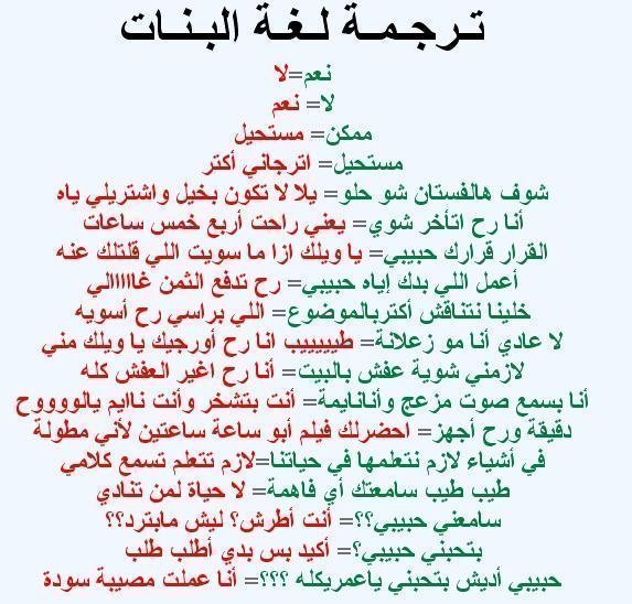 ترجمة لغت البنات